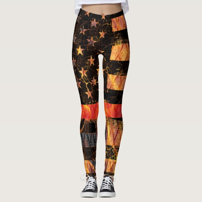 Leggings Thin Red Line and Flames (Anverso)