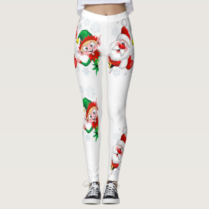 Leggings Thumbup de caracteres de Navidades de Santa y Elf