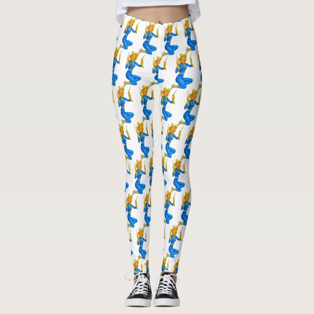Leggings Thunder_Cove, chica cobarde que se pone un dedo (Anverso)