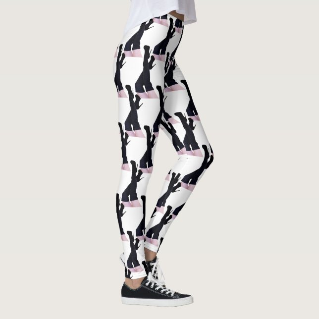 Leggings Thunder_Cove con aletas de cuero negro de alto (Derecha)