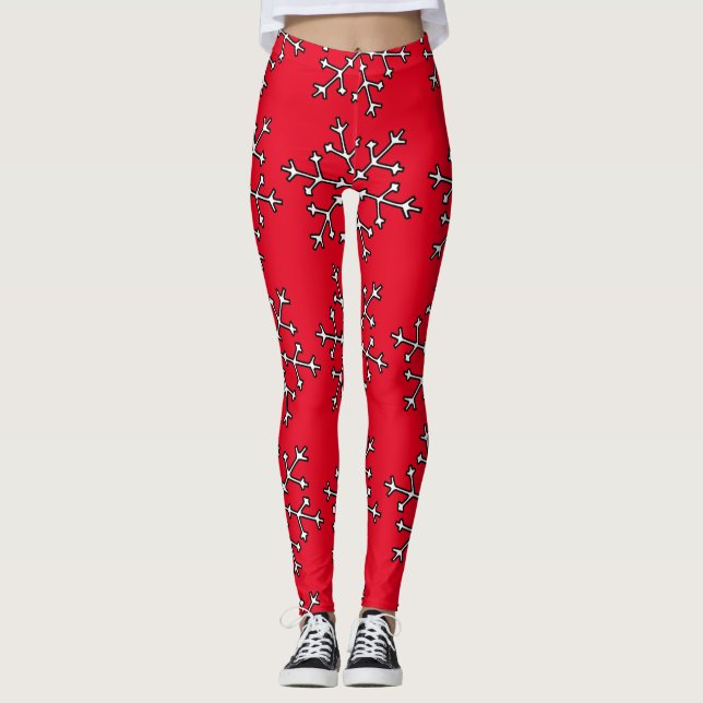 Leggings Thunder_Cove con copos de nieve (Anverso)