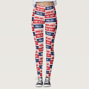 Leggings Thunder_Cove de ambulancia de la policía de incen