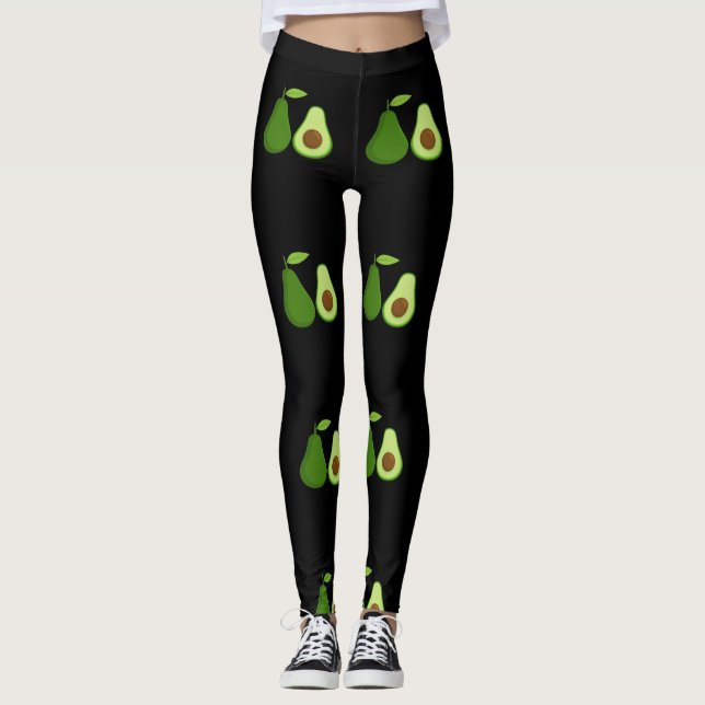 Leggings Thunder_Cove de diseño de aguacates (Anverso)