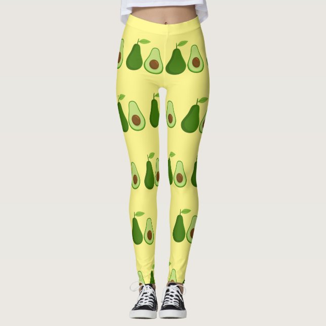 Leggings Thunder_Cove de diseño de aguacates (Anverso)