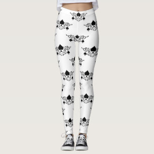 Leggings Thunder_Cove de espadas negras en espiral estilo T