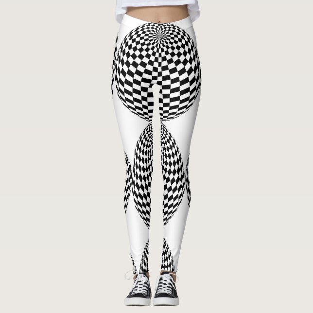 Leggings Thunder_Cove de globo de contraste negro/blanco (Anverso)