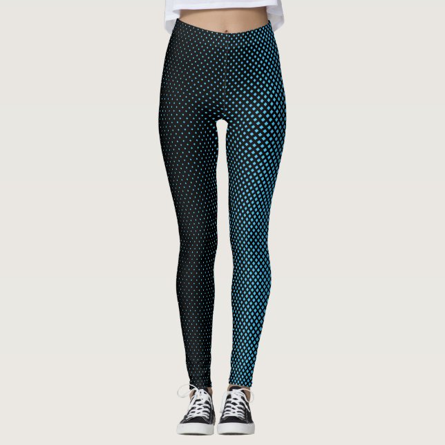 Leggings Thunder_Cove de patrón de diamante de semitono (Anverso)