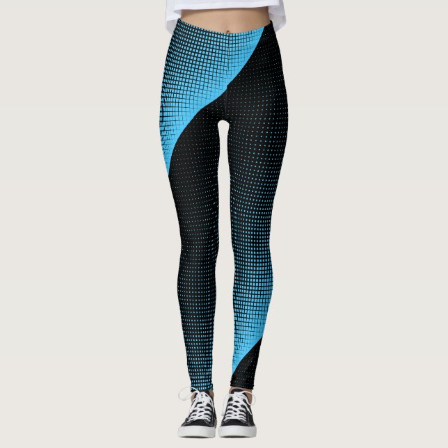 Leggings Thunder_Cove de patrón de diamante de semitono (Anverso)