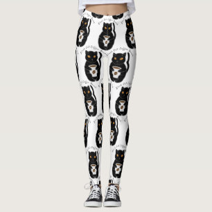 Leggings Thunder_Cove de rotura de café para gato negro