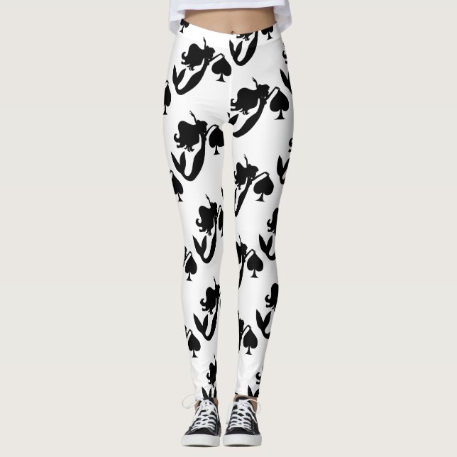 Leggings Thunder_Cove de silueta de sirena de color (Anverso)