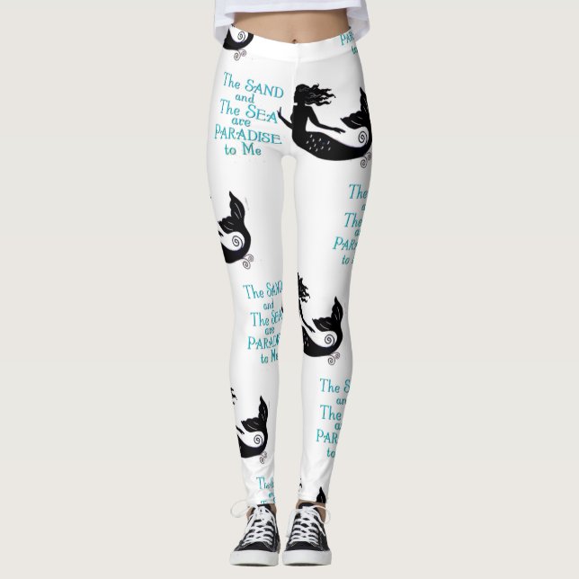 Leggings Thunder_Cove de sirena de arena y playa (Anverso)