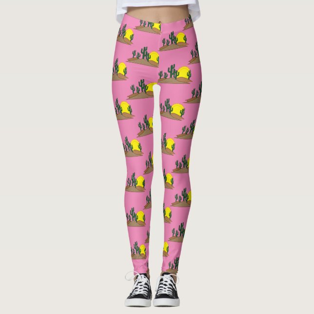Leggings Thunder_Cove del Desierto del Cactus del Saguaro V (Anverso)