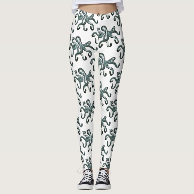 Leggings Thunder_Cove del pulpo azul (Anverso)