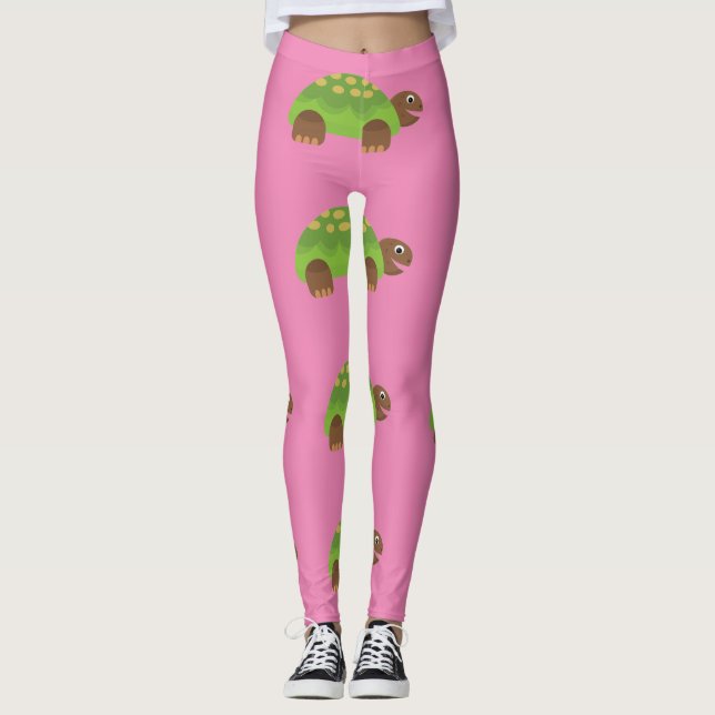 Leggings Thunder_Cove feliz tortuga sonriente (Anverso)
