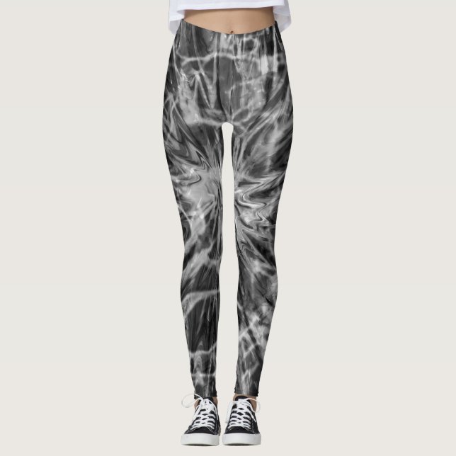 LEGGINGS TIE DYE BLANCO NEGRO (Anverso)