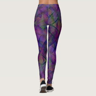Leggings Tie Dyed Zig Zag Patrón de piernas