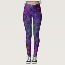Leggings Tie Dyed Zig Zag Patrón de piernas