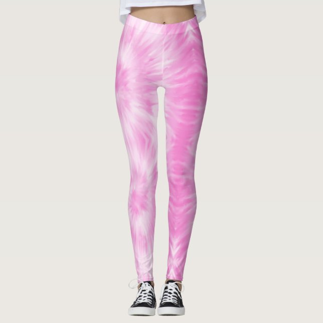 Leggings Tiedye Pink Spiral Hippie Tie Dye    (Anverso)