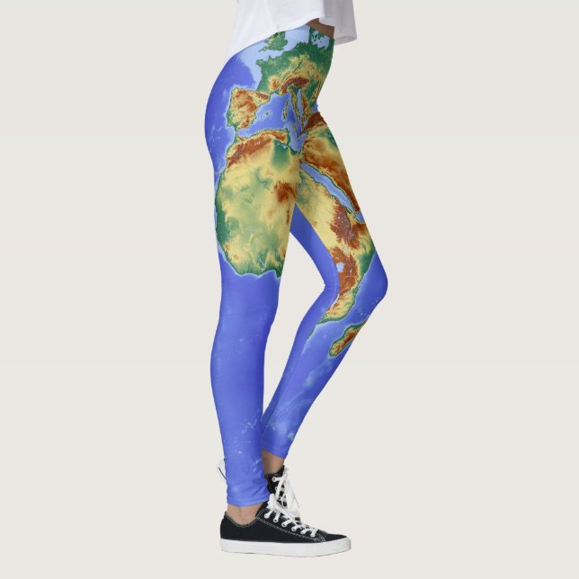 Leggings tiempo de la escuela de las polainas del mapa del (Derecha)