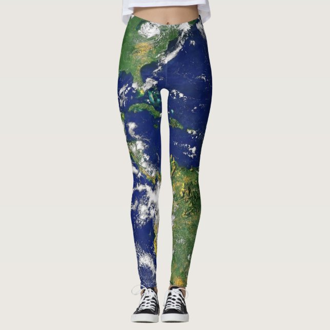 Leggings TIERRA del PLANETA de las polainas del ESPACIO (Anverso)