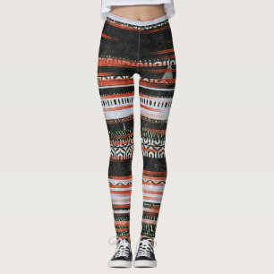 Leggings Tierras de las tribus étnicas: diseño de alfombras