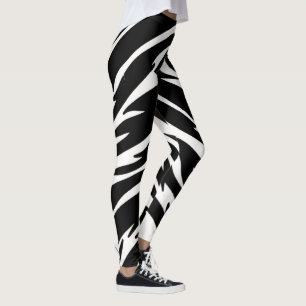 Leggings Tigre Negro Blanco - Estampado Animal Pan