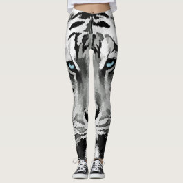 Leggings Tigre ojos negros y blancos azules