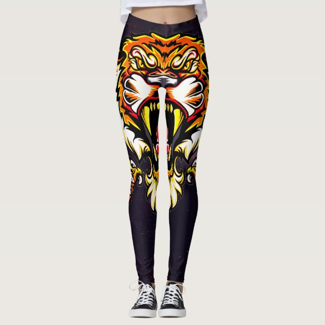Leggings Tigre ruidoso y feroz (Anverso)