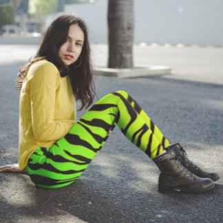 Leggings Tigres de animales verdes y negros