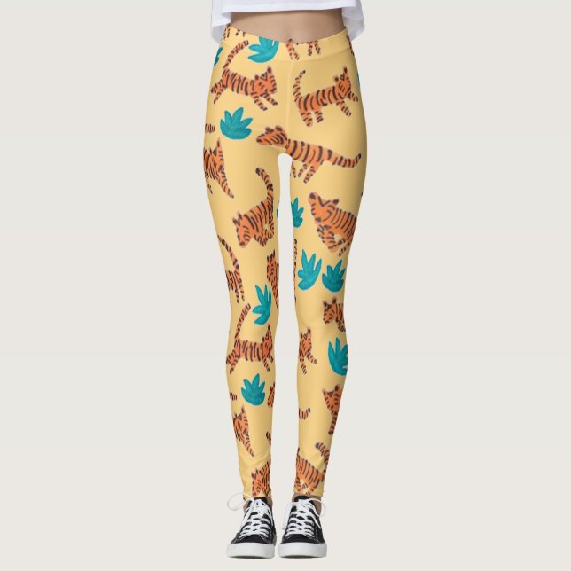 Leggings Tigres de la jungla bailando (Anverso)