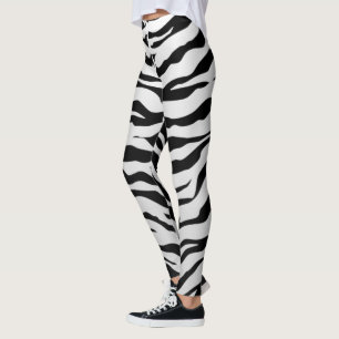 Leggings Tigres De Tigres De Animales Blancos Y Negros