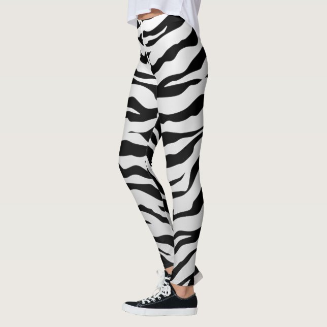 Leggings Tigres De Tigres De Animales Blancos Y Negros (Izquierda)