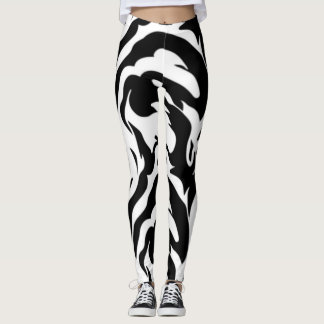 Leggings Tijeras de tigre blancas y negras