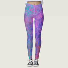 Leggings Tinta de alcohol arcoiris, resplandeciente resumen