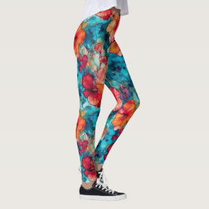 Leggings Tinta de alcohol hawaiana