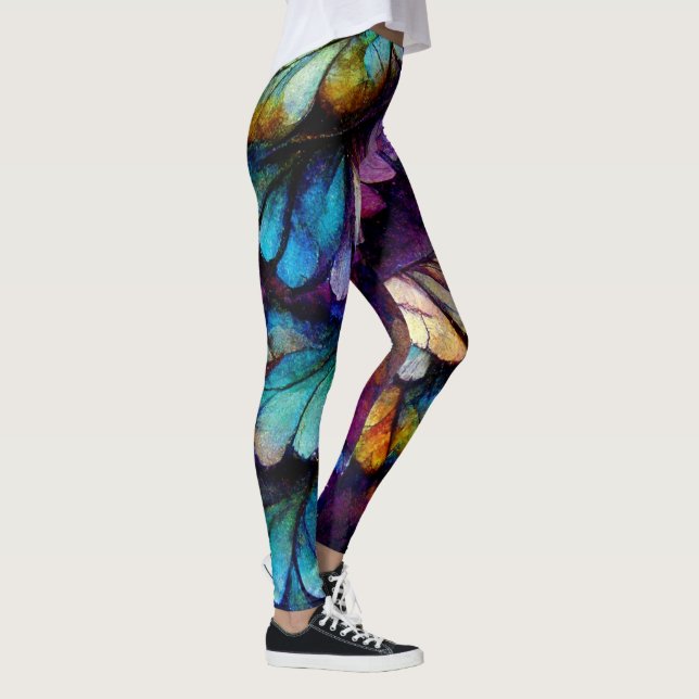 Leggings Tinta Floral Rainbow Alcohol (Derecha)