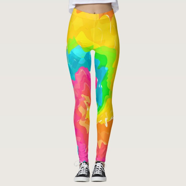 Leggings tinte retro boho tie (Anverso)