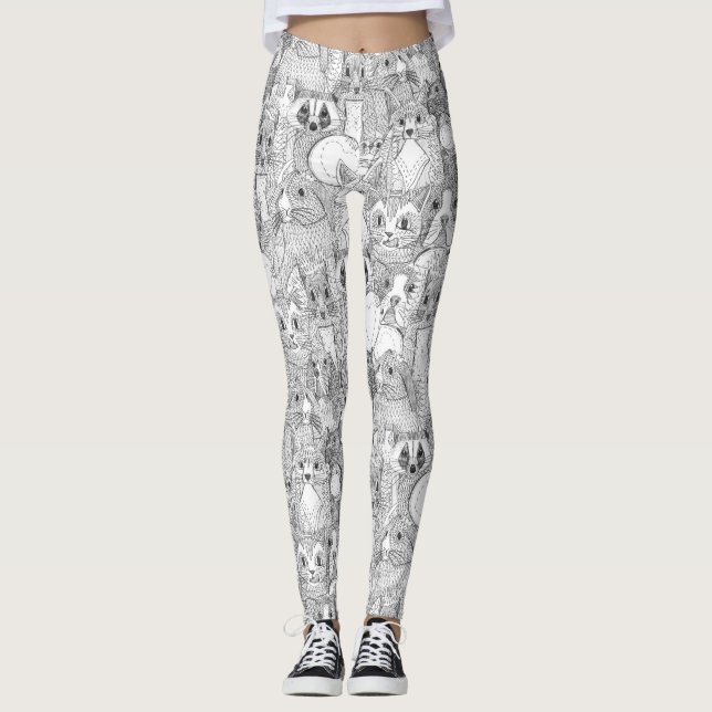 Leggings tintes cruzados disparatados (Anverso)