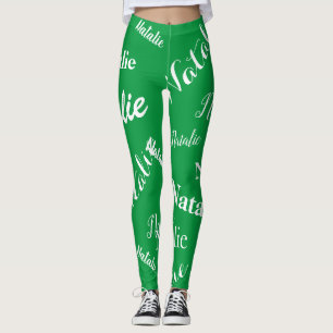 Leggings Tipo de nombre personalizado Tipo de letra Kelly V