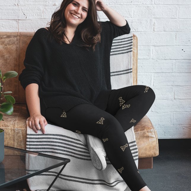 Leggings Tipografía de boo de Halloween (Subido por el creador)