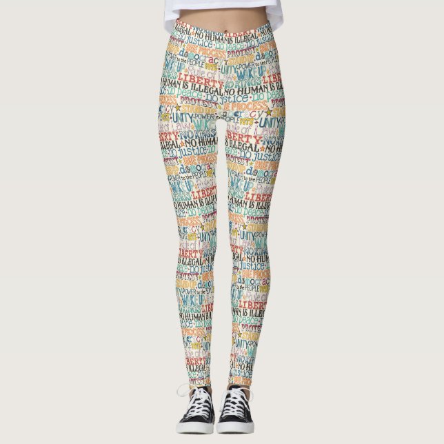 Leggings tipografía de despertar y levantarse (Anverso)