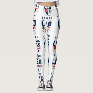 Leggings Tipografía de motivación de gimnasio para día de p