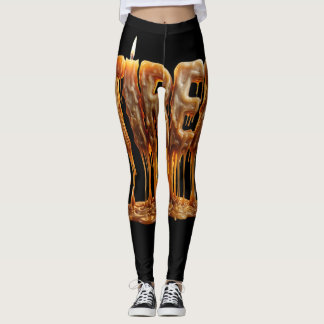 Leggings Tipografía de vela derretida cansada Quemada Mamá 
