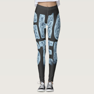 Leggings Tipografía Divertida de Fantasmas Traslúcidos Fant