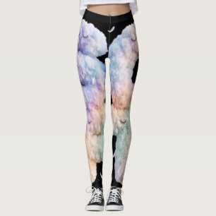 Leggings Tipografía Pastel de Nube Suave Kawaii Estética Li