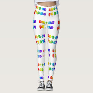 Leggings Tipografía queer pop de SlipperyJoe's rough trade