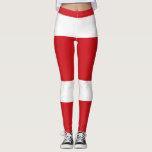 Leggings Tirado rojo<br><div class="desc">Patrón temático de los navidades de rayas rojas.</div>