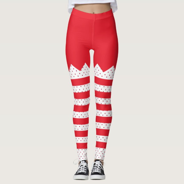 Leggings Tiras y puntos de elfo navidades (Anverso)