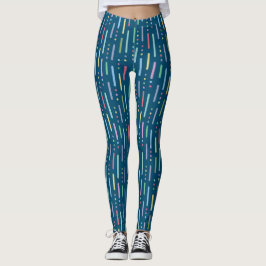 Leggings Tiras y puntos pasteles