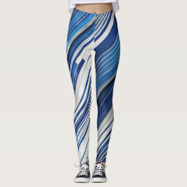 Leggings Título: Leyendas deportivas dinámicas en azul y bl
